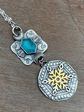 Load image into Gallery viewer, Frosty Apatite Snowflake Pendant