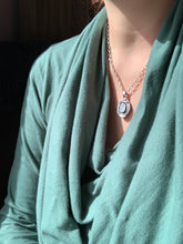 Load image into Gallery viewer, Fire and moonstone double sided dragon egg medallion