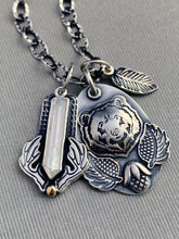 Load image into Gallery viewer, Sterling silver bear and crystal charms