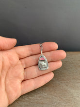 Load image into Gallery viewer, Garnet lion charm necklace