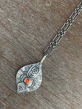 Load image into Gallery viewer, Carnelian and moon charm necklace