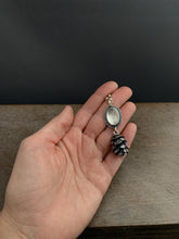 Load image into Gallery viewer, Cast cedar cone necklace with phantom Quartz