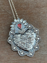 Load image into Gallery viewer, Garnet Sacred Heart pendant 2