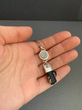Load image into Gallery viewer, Ruby and black tourmaline crystal necklace