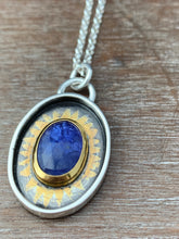 Load image into Gallery viewer, Tanzanite and gold pendant