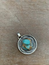 Load image into Gallery viewer, Amazonite in bronze double sided medallion