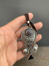 Load image into Gallery viewer, Moon pendant with handmade bells