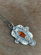 Load image into Gallery viewer, Owl pendant #2 - Orange kyanite