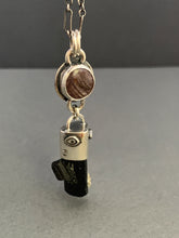 Load image into Gallery viewer, Ruby and black tourmaline crystal necklace