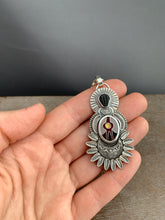 Load image into Gallery viewer, Trilobite and cloisonné elaborate pendant