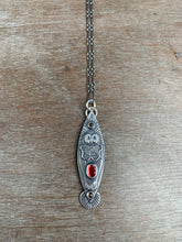 Load image into Gallery viewer, Owl pendant - Garnet