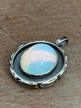 Load image into Gallery viewer, Opalite glass fish parable pendant