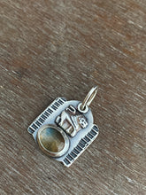 Load image into Gallery viewer, Labradorite and lion charm