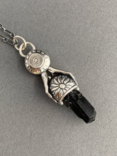 Load image into Gallery viewer, Rutilated quartz and black tourmaline crystal necklace