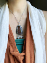 Load image into Gallery viewer, Agua Nueva medallion with handmade jingles