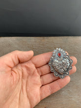 Load image into Gallery viewer, Garnet Sacred Heart pendant 2