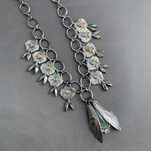 Load image into Gallery viewer, Cicada Wing and Lilac Pod Elaborate Necklace