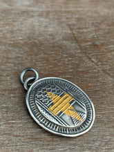 Load image into Gallery viewer, Medium keum boo gold and silver medallion