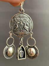 Load image into Gallery viewer, Bird medallion with handmade bells and a tiny moonstone shrine