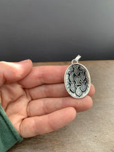 Load image into Gallery viewer, Silver fish parable pendant