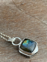 Load image into Gallery viewer, Labradorite double sided pendant