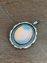 Load image into Gallery viewer, Opalite glass fish parable pendant