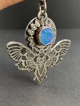 Load image into Gallery viewer, Moth pendant with vintage Swarovski Crystal