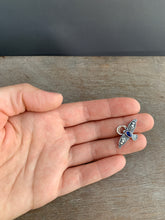 Load image into Gallery viewer, Small kyanite stamped bird pendant