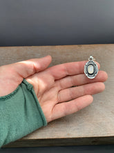 Load image into Gallery viewer, Fire and moonstone double sided dragon egg medallion