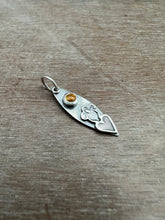 Load image into Gallery viewer, Citrine Sacred Heart charm