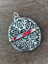 Load image into Gallery viewer, Candy Cane Snowflake Pendant #5