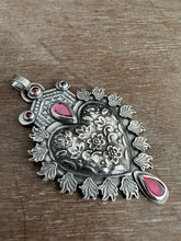 Load image into Gallery viewer, Garnet Sacred Heart pendant