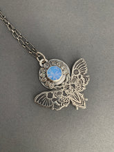 Load image into Gallery viewer, Moth pendant with vintage Swarovski Crystal