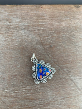 Load image into Gallery viewer, Blue Millefiori glass pendant