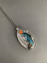 Load image into Gallery viewer, Harvest moon raven necklace