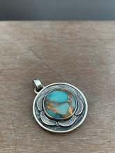 Load image into Gallery viewer, Amazonite in bronze double sided medallion