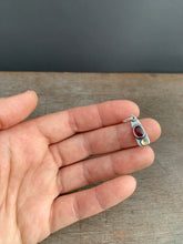 Load image into Gallery viewer, Tiny Garnet Charm with 24k Keum Boo