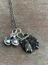Load image into Gallery viewer, Natural druzy with handmade bells
