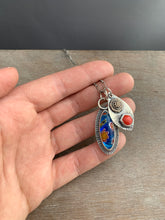 Load image into Gallery viewer, Millefiori glass and rosarita glass charm set