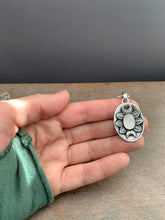 Load image into Gallery viewer, Moons and moonstone double sided dragon egg medallion