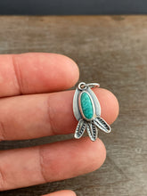 Load image into Gallery viewer, Tiny Turquoise Feather Charm