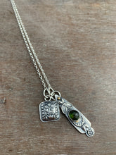 Load image into Gallery viewer, Tourmaline charm necklace set