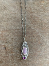 Load image into Gallery viewer, Agate and amethyst charm