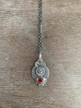 Load image into Gallery viewer, Hessonite garnet charm necklace
