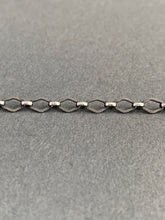 Load image into Gallery viewer, Add a chain to a necklace, Medium Sterling silver chain, textured patina'd Marquise shaped links