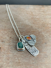 Load image into Gallery viewer, Tourmaline and apatite crystal charm set