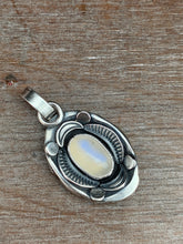 Load image into Gallery viewer, Fire and moonstone double sided dragon egg medallion