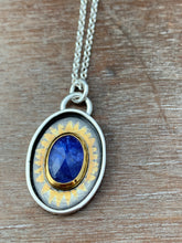 Load image into Gallery viewer, Tanzanite and gold pendant