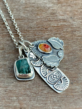Load image into Gallery viewer, Tourmaline and apatite crystal charm set
