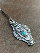 Load image into Gallery viewer, Owl pendant #8 -Amazonite and Serpentine
